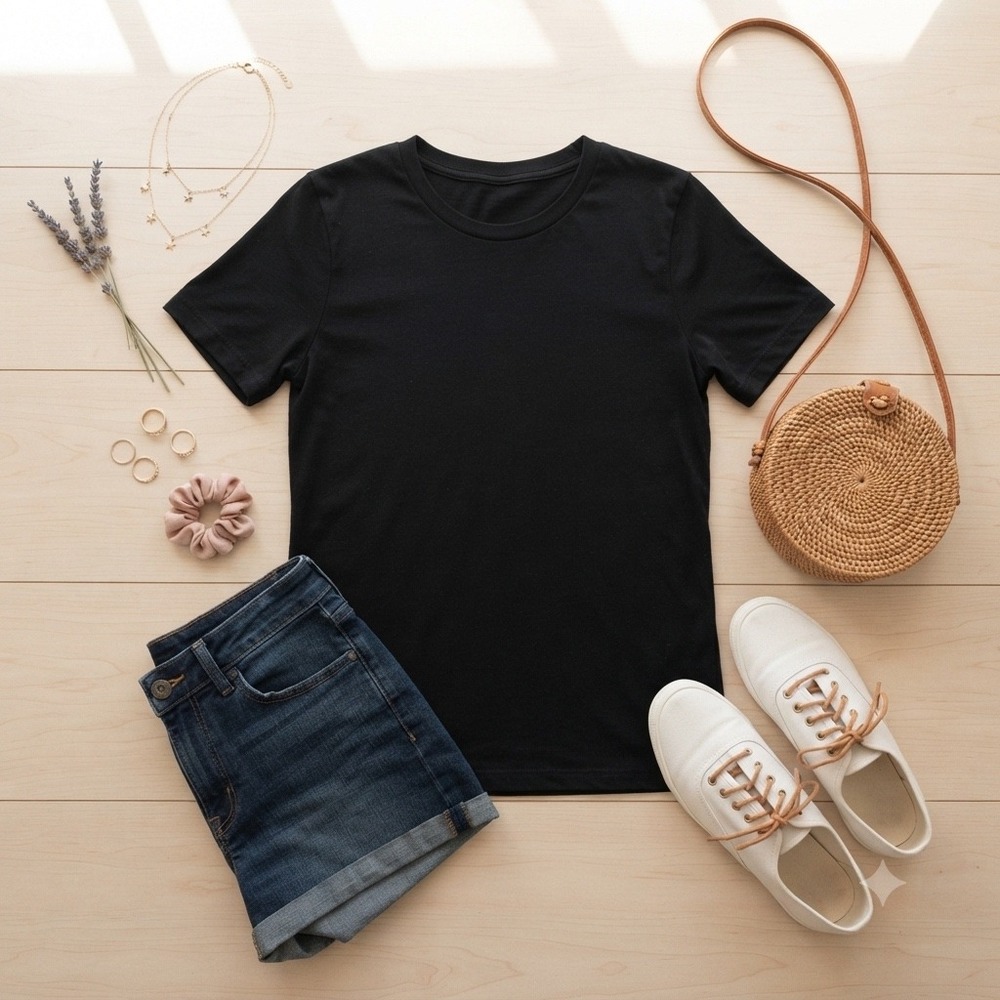 Copper‎ Pearl Womens Black Short Sleeve Crewneck T-Shirt XS